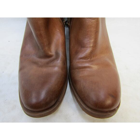 Korks Womens Size 7 M Brown Leather Zip Fashion Ankle Boots Booties - Picture 6 of 11